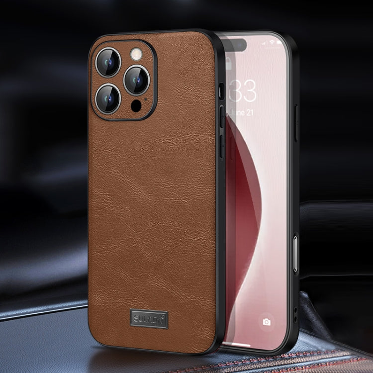 SULADA TPU a prueba de golpes + Funda de cuero hecha a mano para teléfono, For iPhone 16 Pro Max, For iPhone 16 Pro, For iPhone 16 Plus, For iPhone 16, For iPhone 15 Pro Max, For iPhone 15 Pro, For iPhone 15 Plus, For iPhone 15