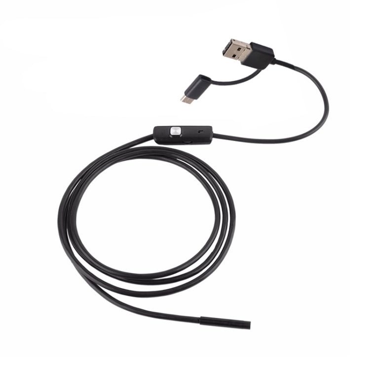 AN100 3 en 1 IP67 Impermeable USB-C / Type-C + Micro USB + USB HD Endoscopio Cámara de inspección de tubo de serpiente para partes de función OTG Teléfono móvil Android, con 6 LED, 5.5mm, 7mm, 8mm
