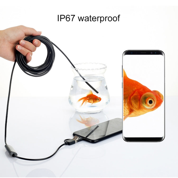 AN100 3 en 1 IP67 Impermeable USB-C / Type-C + Micro USB + USB HD Endoscopio Cámara de inspección de tubo duro para partes de función OTG Teléfono móvil Android, con 6 LED, 5.5mm, 7mm, 8mm