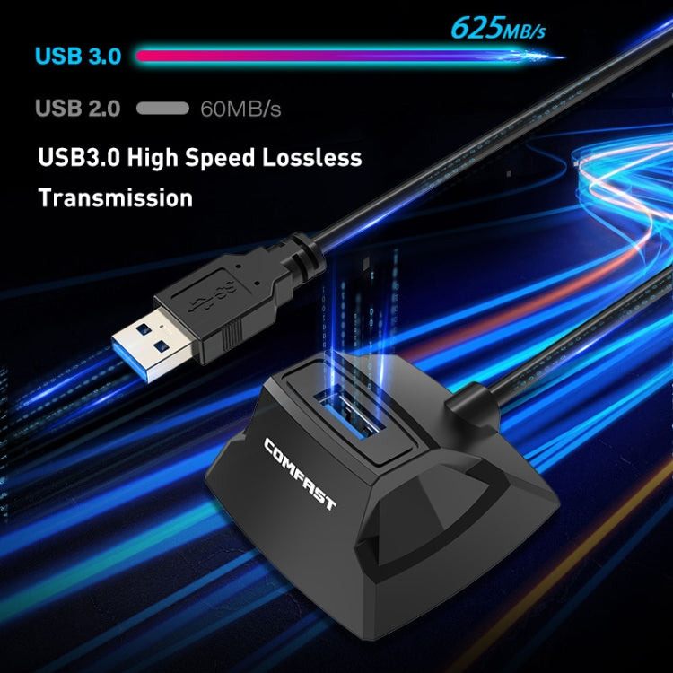 COMFAST CF-U318 Cable de extensión USB 3.0 de alta velocidad de 1,2 m con base, With Base 1.2m