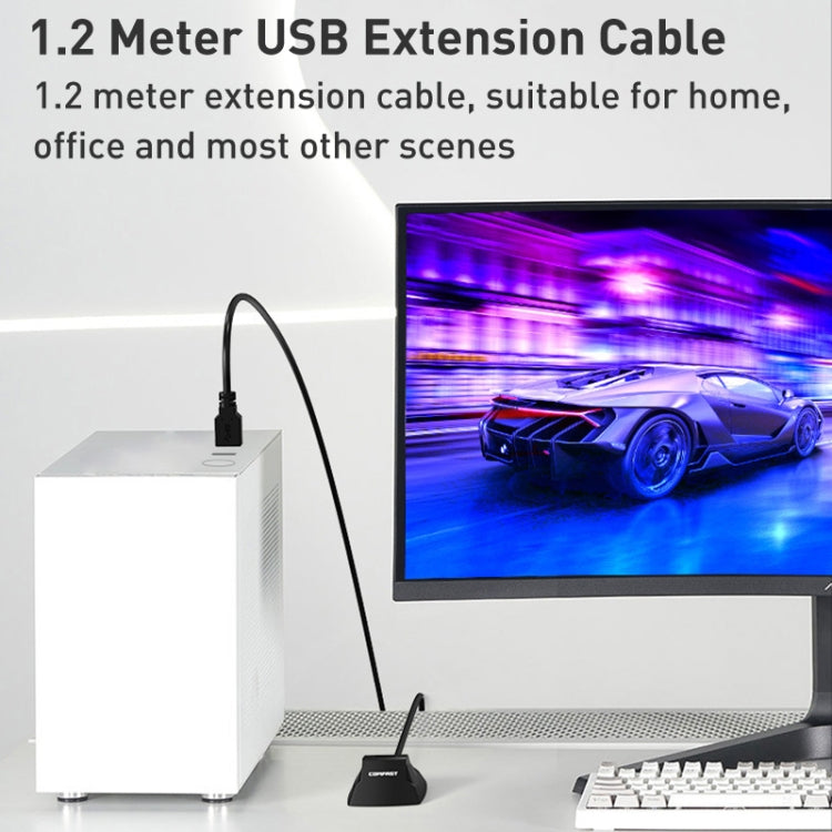 COMFAST CF-U318 Cable de extensión USB 3.0 de alta velocidad de 1,2 m con base, With Base 1.2m