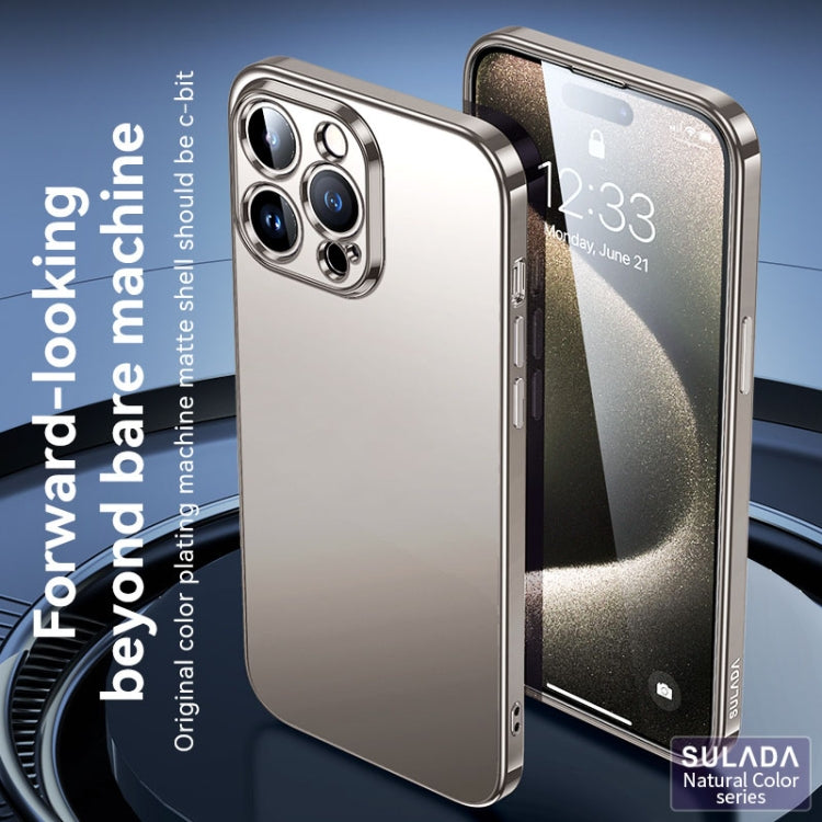 SULADA Caja de teléfono de TPU esmerilado con galvanoplastia, For iPhone 15 Pro Max, For iPhone 15 Pro, For iPhone 15 Plus, For iPhone 15