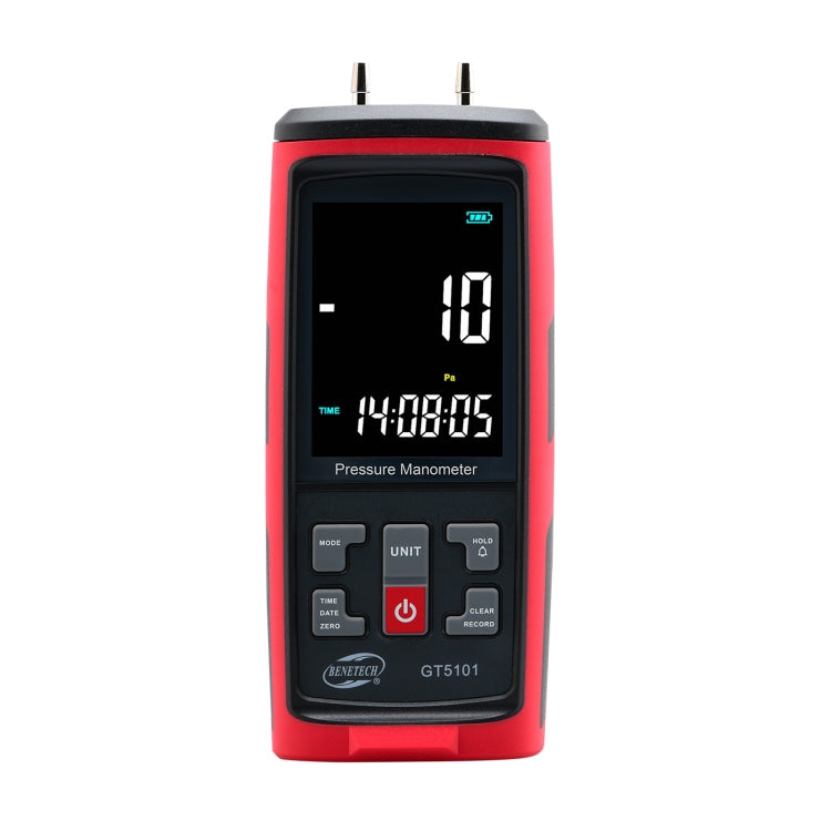 Medidor de presión diferencial con pantalla LCD BENETECH GT5101, 1KPa, 2KPa, 4KPa, 10KPa, 40KPa, 50KPa, 125Pa, 250Pa, 100KPa