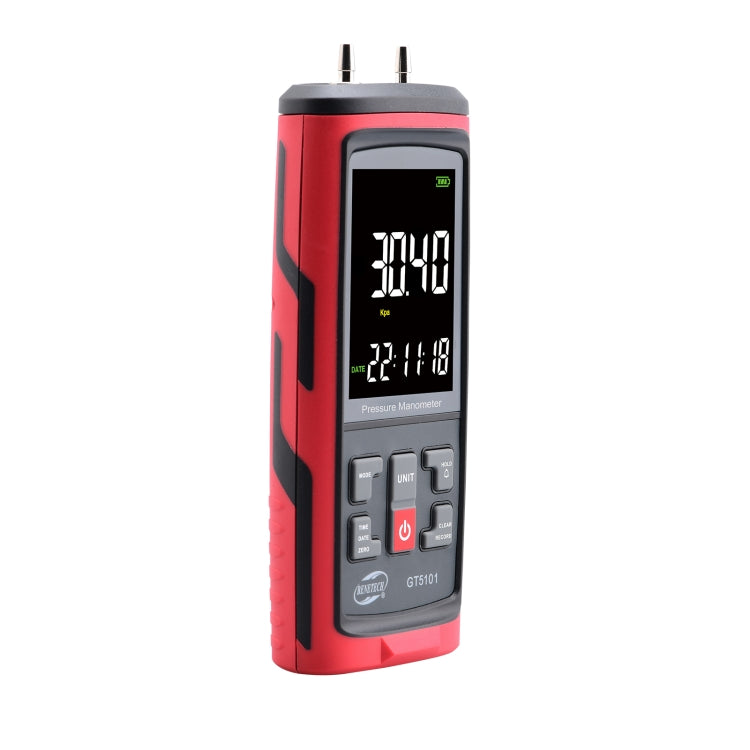 Medidor de presión diferencial con pantalla LCD BENETECH GT5101, 1KPa, 2KPa, 4KPa, 10KPa, 40KPa, 50KPa, 125Pa, 250Pa, 100KPa