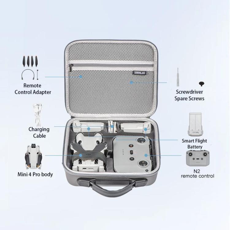 STARTRC Bolso de almacenamiento de hombro Bolso de PU, For DJI Mini 4 Pro / RC with Screen Standard, For DJI Mini 4 Pro / N2, For DJI Mini 4 Pro / RC 2 with Screen