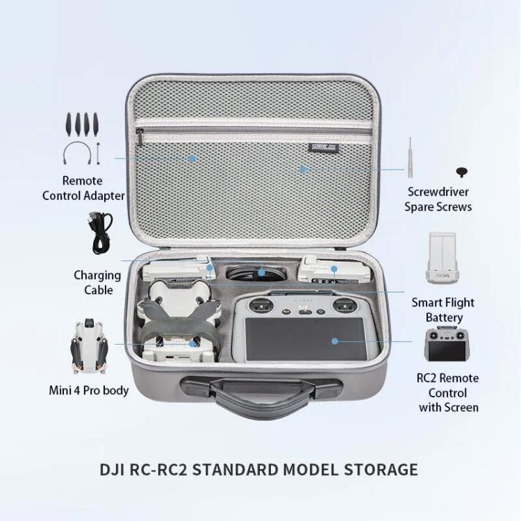 STARTRC Bolso de almacenamiento de hombro Bolso de PU, For DJI Mini 4 Pro / RC with Screen Standard, For DJI Mini 4 Pro / N2, For DJI Mini 4 Pro / RC 2 with Screen
