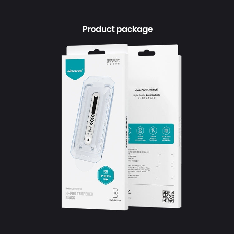 Película de vidrio templado a prueba de explosiones NILLKIN H+Pro 0,2 mm 9H, For iPhone 16 Pro Max, For iPhone 16 Pro, For iPhone 16 Plus, For iPhone 16, For iPhone 15 Pro Max, For iPhone 15 Pro, For iPhone 15 Plus, For iPhone 15