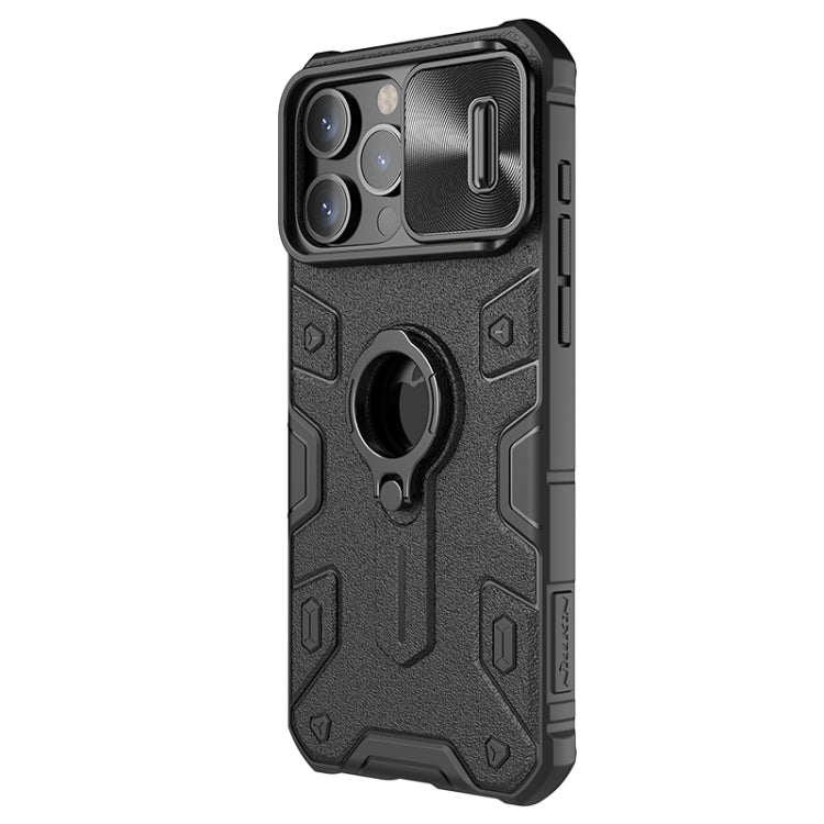 Funda protectora NILLKIN CamShield Armor a prueba de golpes con soporte de anillo invisible, For iPhone 15 Pro Max, For iPhone 15 Pro