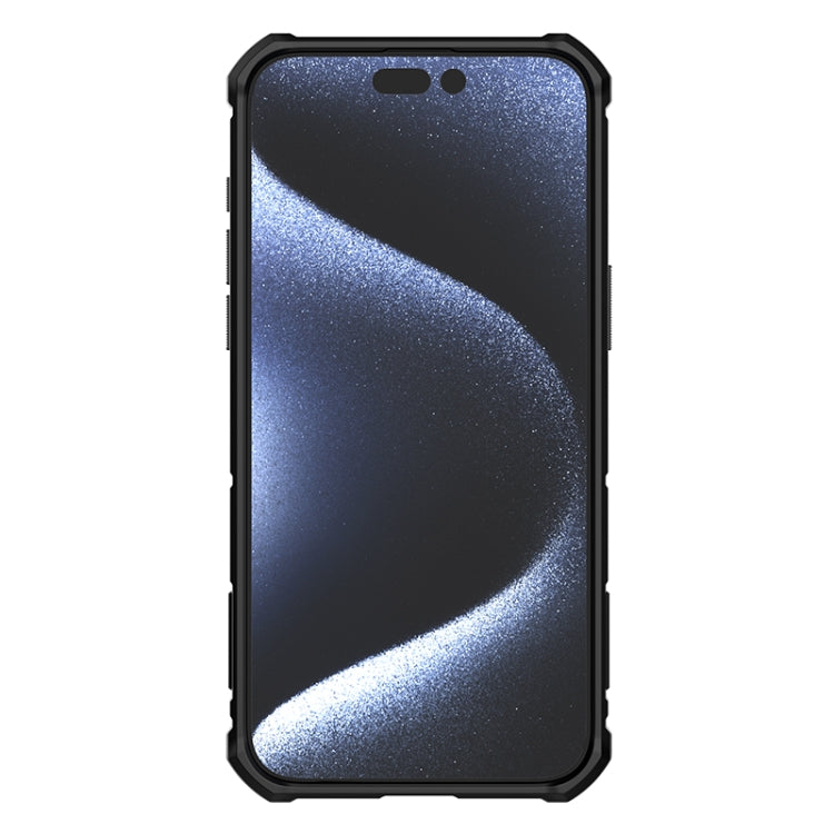 Funda protectora NILLKIN CamShield Armor a prueba de golpes con soporte de anillo invisible, For iPhone 15 Pro Max, For iPhone 15 Pro