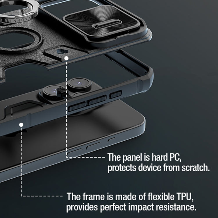 Funda protectora NILLKIN CamShield Armor a prueba de golpes con soporte de anillo invisible, For iPhone 15 Pro Max, For iPhone 15 Pro