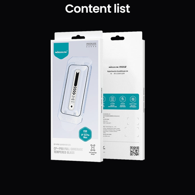 Película de vidrio templado a prueba de explosiones NILLKIN CP+Pro, For iPhone 16 Pro Max, For iPhone 16 Pro, For iPhone 16 Plus, For iPhone 16, For iPhone 15 Pro Max, For iPhone 15 Pro, For iPhone 15 Plus, For iPhone 15