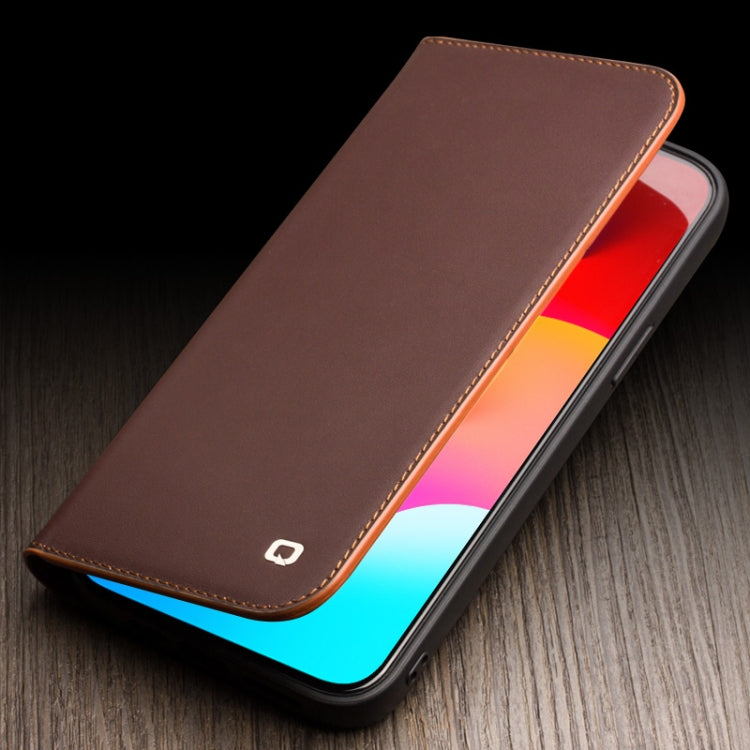 Funda para teléfono QIALINO Classic Gen2 de cuero genuino, For iPhone 15 Pro Max, For iPhone 15 Pro, For iPhone 15 Plus, For iPhone 15
