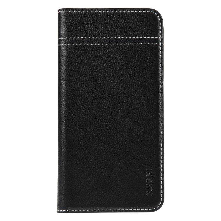 GEBEI Funda para teléfono de cuero con tapa horizontal de grano superior, For iPhone 15