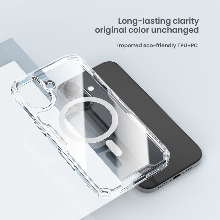 Funda para teléfono NILLKIN Ultra Clear Magsafe PC + TPU, For iPhone 16 Pro Max, For iPhone 16 Pro, For iPhone 16 Plus, For iPhone 15 Pro Max, For iPhone 15 Pro, For iPhone 15 Plus, For iPhone 15