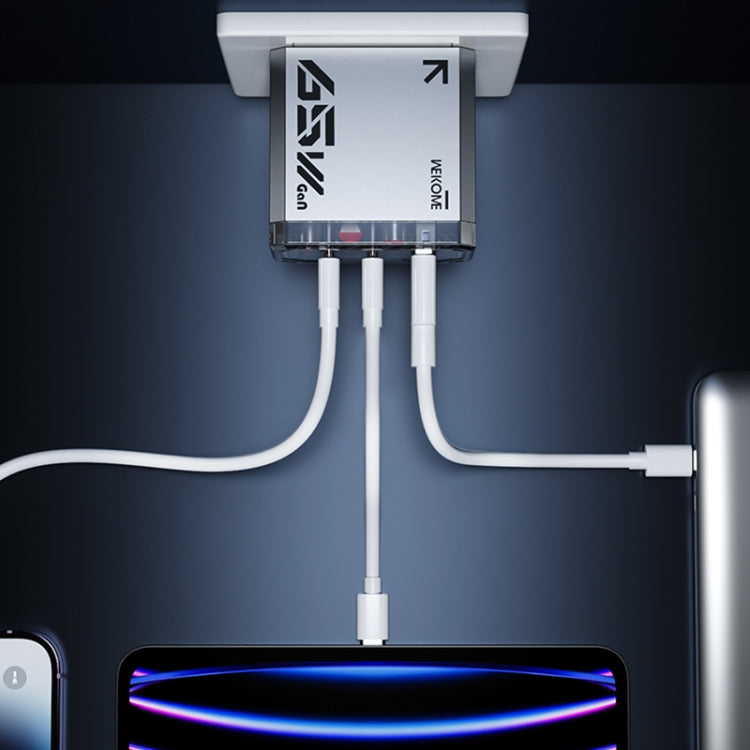WK WP-U156 Serie Pioneer 65W USB+Cargador dual USB-C/Tipo-C GaN, WP-U156