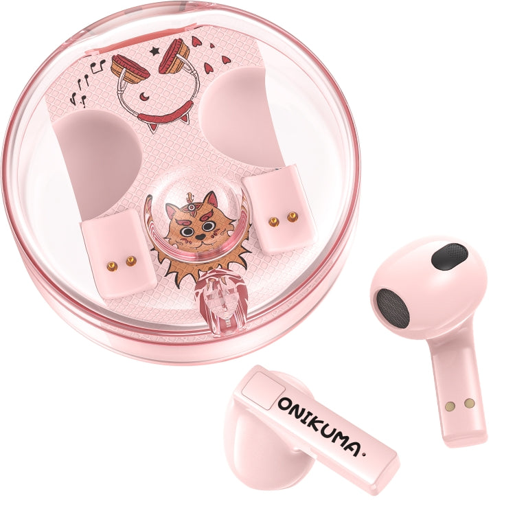 ONIKUMA T301 Auricular Bluetooth inalámbrico de dibujos animados transparente
