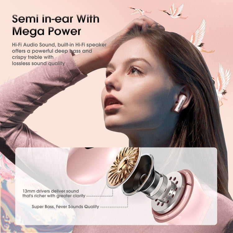 ONIKUMA T301 Auricular Bluetooth inalámbrico de dibujos animados transparente