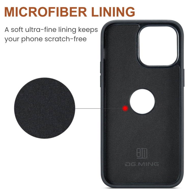 DG.MING M5 Series Zip RFID Funda de cuero desmontable para teléfono con múltiples tarjetas, For iPhone 14 Pro Max, For iPhone 15 Pro Max, For iPhone 15 Pro, For iPhone 11 Pro Max
