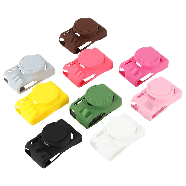 Funda protectora de silicona suave con cubierta de lente, For Canon PowerShot G7 X Mark II / G7X2