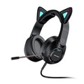 AWEI GM-9 Auriculares para juegos con cable y luz colorida con oreja de gato y micrófono, GM-9