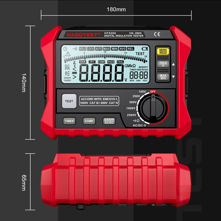 Probador de resistencia de aislamiento HABOTEST HT5205, HT5205