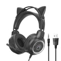 Auriculares para juegos con cable montados en la cabeza G35 Cute Cat RGB