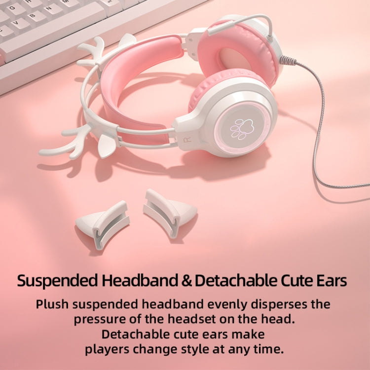 Auriculares para juegos con cable montados en la cabeza G35 Cute Cat RGB