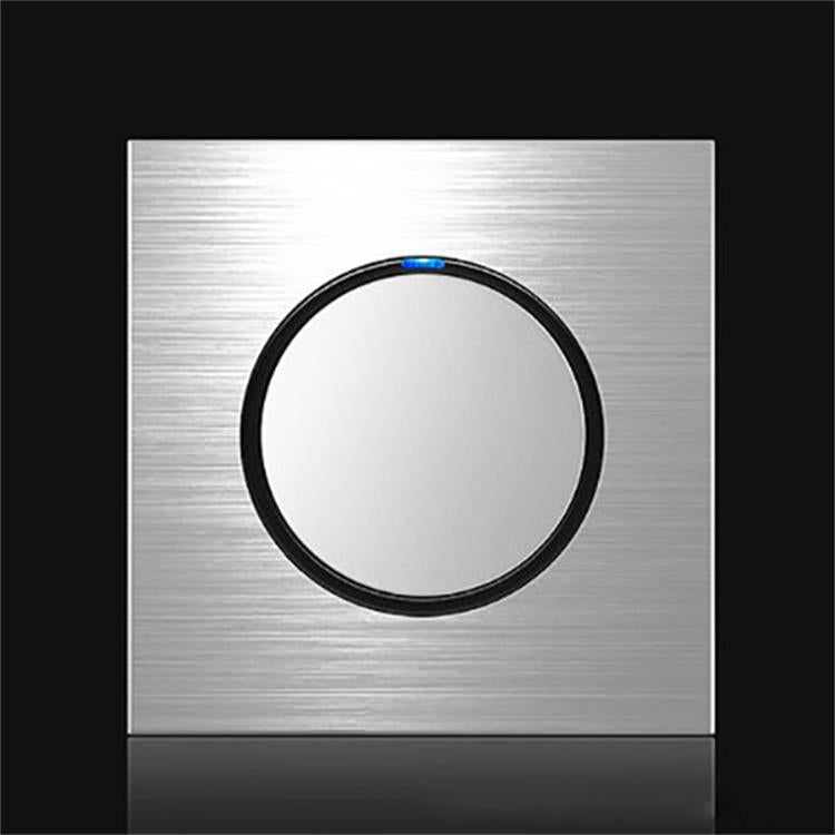 Panel de interruptor LED de trefilado de aluminio gris de 86 mm, One Billing Control, One Open Dual Control, Two Billing Control, Two Open Dual Control, Triple Billing Control, Triple Open Dual Control, Four Open Dual Control, One Open Multiple Control...