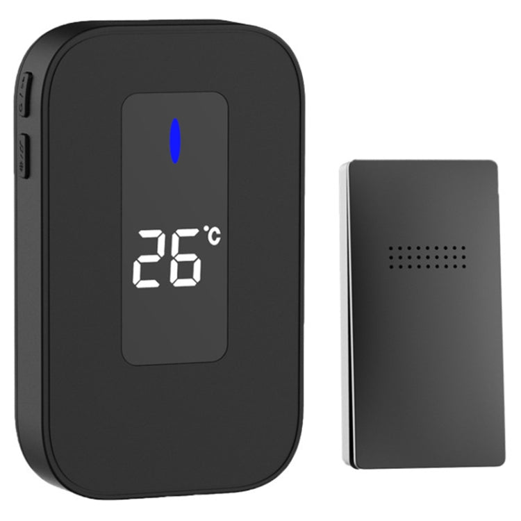 C303B Uno a Uno Timbre inalámbrico para el hogar Temperatura Pantalla digital Control remoto Buscapersonas para personas mayores, US Plug, EU Plug, UK Plug