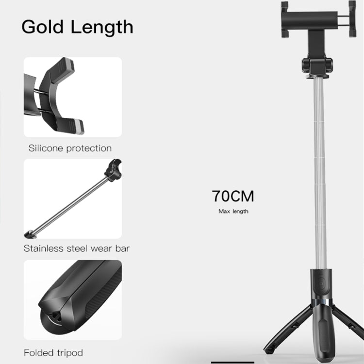 Yesido SF11 Trípode Bluetooth retráctil Teléfono Transmisión en vivo Soporte para selfies, SF11