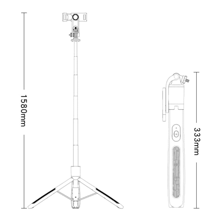 Yesido SF13 Trípode Bluetooth extendido retráctil Teléfono Transmisión en vivo Soporte para selfies, SF13