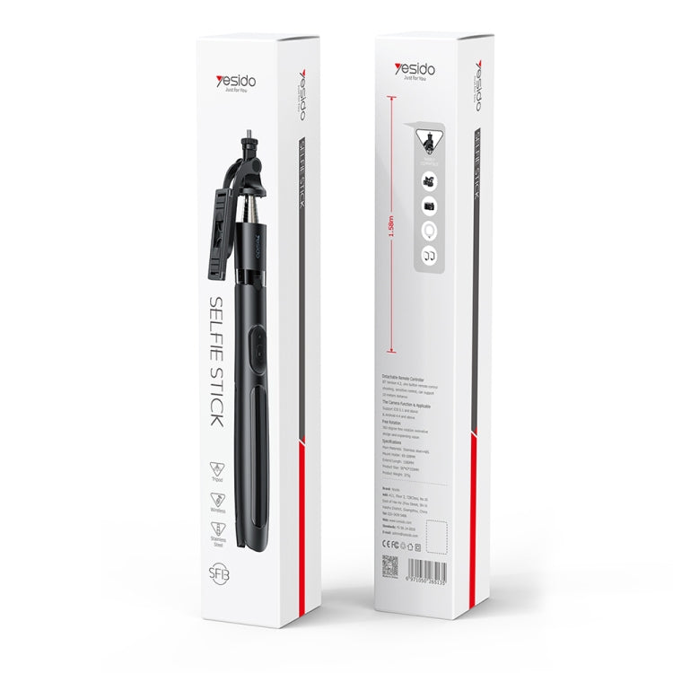 Yesido SF13 Trípode Bluetooth extendido retráctil Teléfono Transmisión en vivo Soporte para selfies, SF13