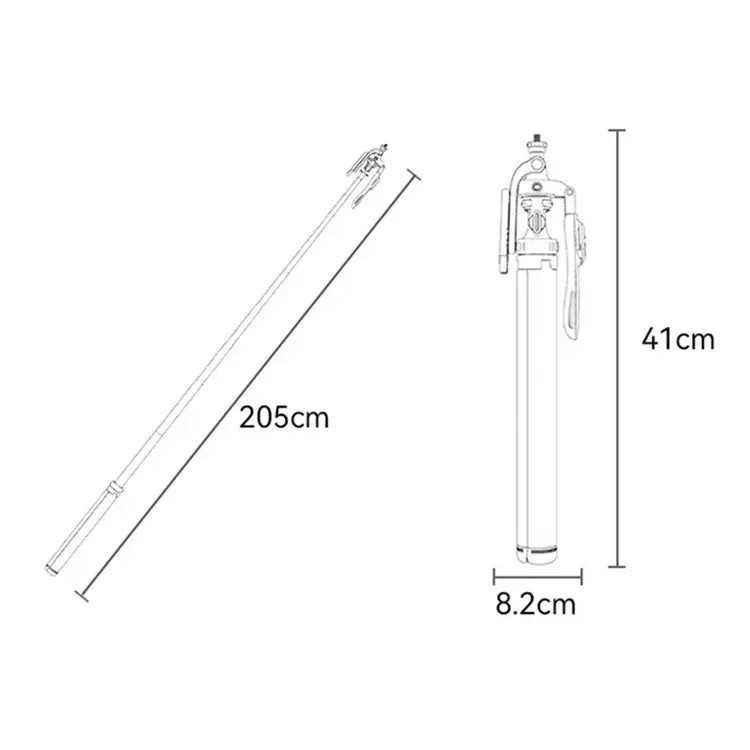 YESIDO SF17 Soporte de trípode de metal retráctil multifuncional Selfie Stick para cámara de teléfonos celulares, SF17