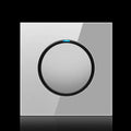 Panel de interruptores de vidrio templado LED redondo de 86 mm, vidrio redondo gris, One Open Dual Control, Two Billing Control, Two Open Dual Control, Three Billing Control, Three Open Dual Control, Four Billing Control, Four Open Dual Control        ...
