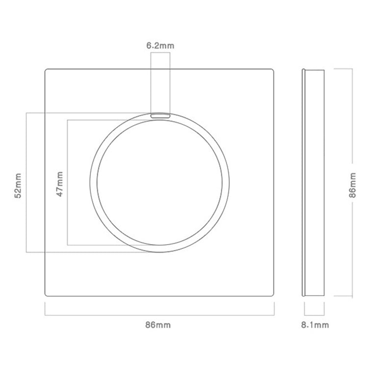 Panel de interruptores de vidrio templado LED redondo de 86 mm, vidrio redondo gris, One Open Dual Control, Two Billing Control, Two Open Dual Control, Three Billing Control, Three Open Dual Control, Four Billing Control, Four Open Dual Control        ...