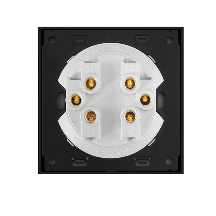 Panel de interruptores de vidrio templado LED redondo de 86 mm, vidrio redondo gris, One Open Dual Control, Two Billing Control, Two Open Dual Control, Three Billing Control, Three Open Dual Control, Four Billing Control, Four Open Dual Control        ...