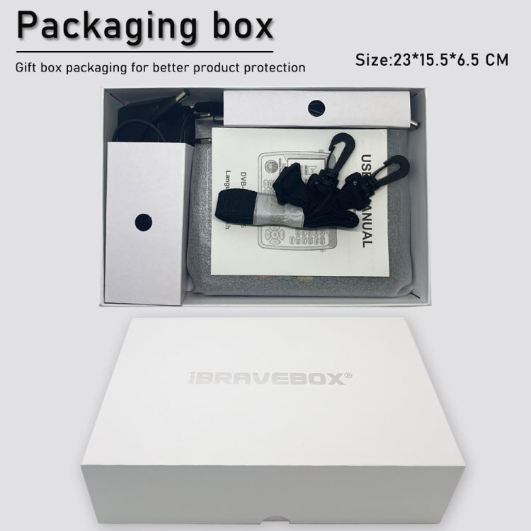 iBRAVEBOX V10 Finder Max+ Pantalla de 4,3 pulgadas Medidor digital de satélite Buscador de señal, compatible con DVB-S/S2/S2X AHD, EU Plug, US Plug, UK Plug, AU Plug