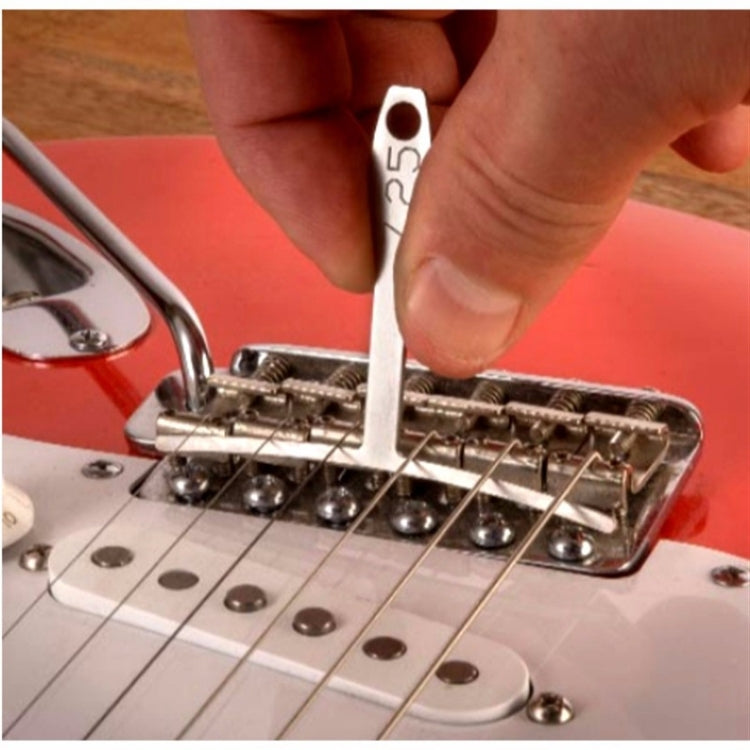 Regla en forma de T para guitarra 9 en 1, diapasón de mástil, trastes en radianes, radianes de cuerda, calibrador de medición ajustable, 9 in 1 Guitar T Ruler