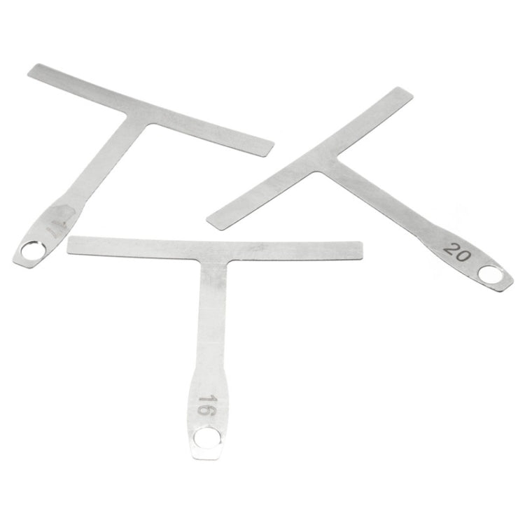 Regla en forma de T para guitarra 9 en 1, diapasón de mástil, trastes en radianes, radianes de cuerda, calibrador de medición ajustable, 9 in 1 Guitar T Ruler