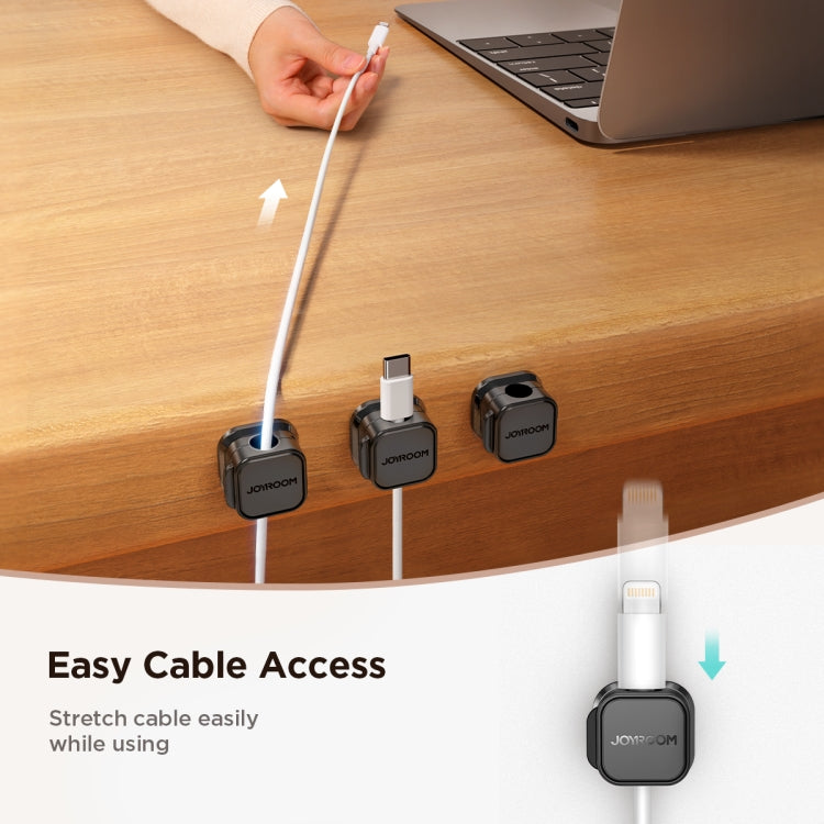 Soporte organizador de cables de datos magnético JOYROOM JR-ZS368, 3 uds.