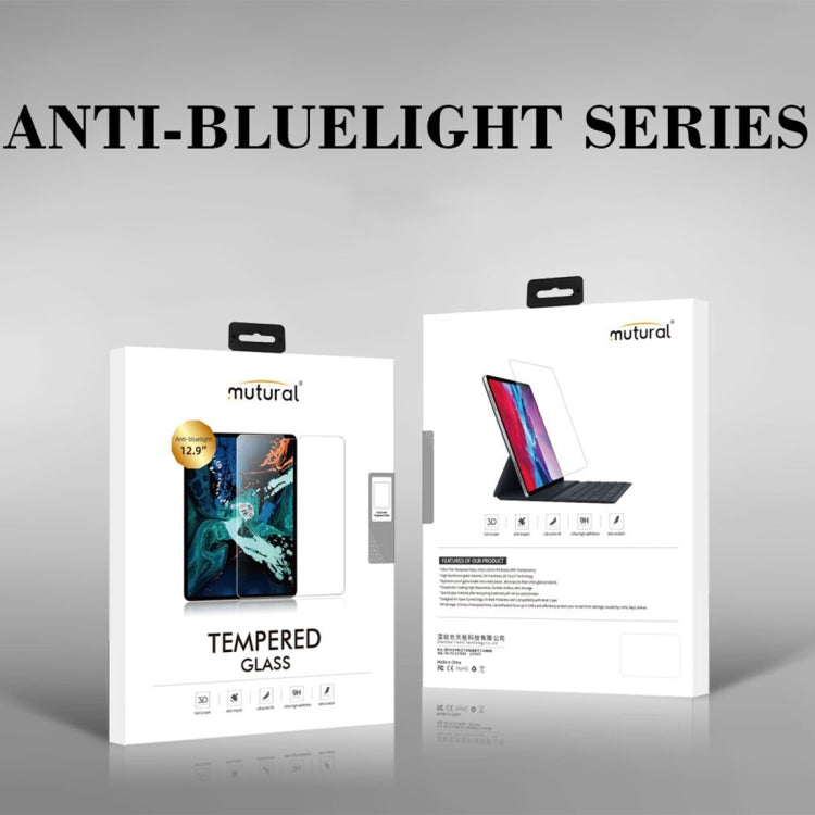 Película de vidrio templado Mutural 9H Anti Blue-ray, For iPad 10.2 2019, For iPad Pro 10.5 2019/2017 & Air (2019), For iPad Pro 11 2018/2020, For iPad Pro 12.9 2018/2020