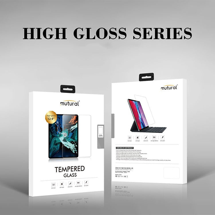 Película de vidrio templado antihuellas dactilares Mutural 9H HD, For iPad 10.2 2019, For iPad Pro 10.5 2019/2017 & Air (2019), For iPad Pro 11 2018/2020, For iPad Pro 12.9 2018/2020