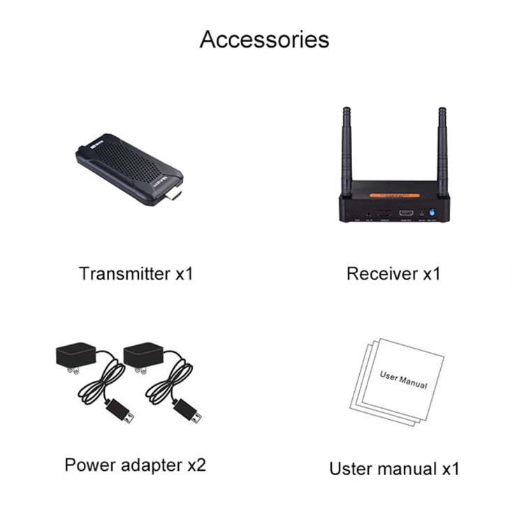 Measy FHD656 Mini 1080P HDMI 1.4 HD Inalámbrico Audio Video Transmisor Receptor Extensor Sistema de transmisión, Distancia de transmisión: 100 m,, US Plug, EU Plug, AU Plug, UK Plug