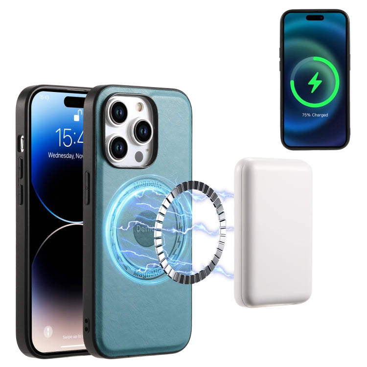 Funda para teléfono MagSafe de cuero con textura de piel de vaca Denior, For iPhone 13 Pro Max, For iPhone 13 Pro, For iPhone 12/12 Pro, For iPhone 12 Pro Max