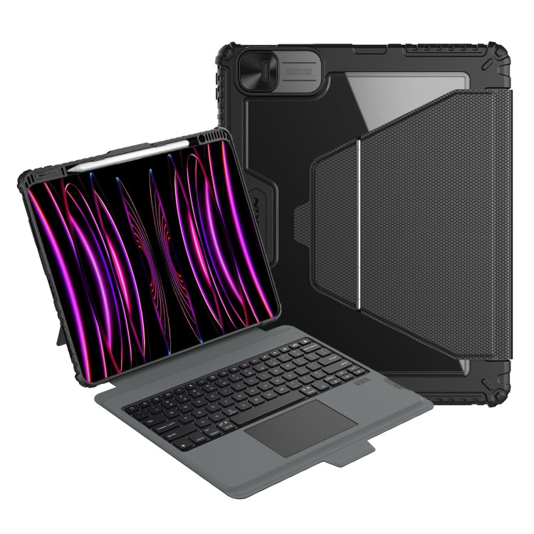 Funda para teclado con enlace de parachoques versión retroiluminada Nillkin, For iPad Pro 13 2024, For iPad Pro 11 2024, For iPad Pro 12.9 2020/2021/2022, For iPad Air 2020/2022 / Pro 11 2022