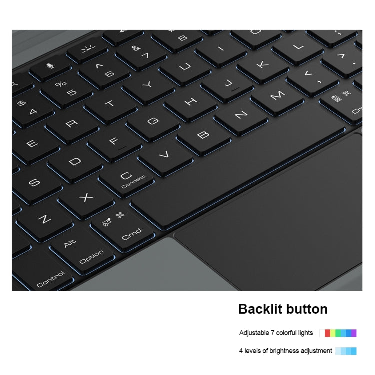 Funda para teclado con enlace de parachoques versión retroiluminada Nillkin, For iPad Pro 13 2024, For iPad Pro 11 2024, For iPad Pro 12.9 2020/2021/2022, For iPad Air 2020/2022 / Pro 11 2022
