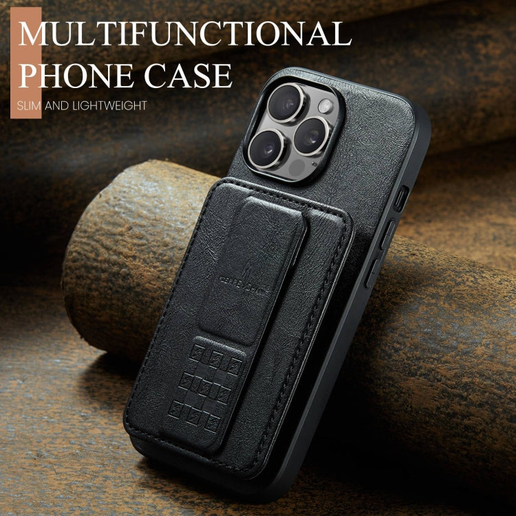 Funda trasera para teléfono con tarjetero de cuero de vaca encerado al óleo de Fierre Shann, For iPhone 14 Pro Max, For iPhone 13 Pro Max, For iPhone 13 Pro, For iPhone 13, For iPhone 12 / 12 Pro, For iPhone 12 Pro Max