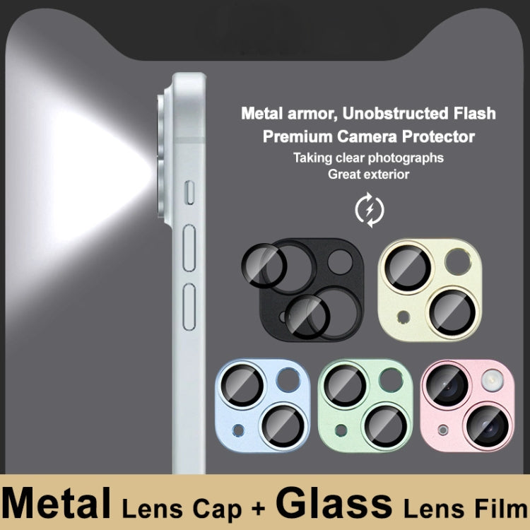 Película protectora de cámara premium IMAK Metal Armor, For iPhone 15 / 15 Plus