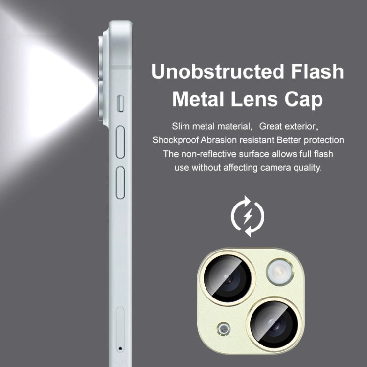 Película protectora de cámara premium IMAK Metal Armor, For iPhone 15 / 15 Plus