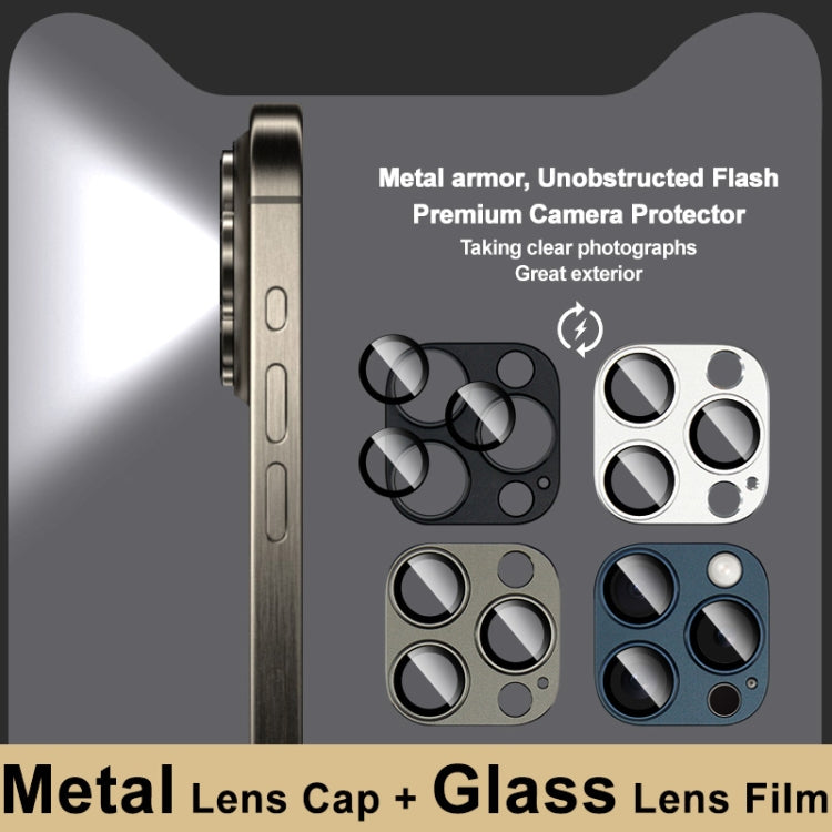 Película protectora de cámara premium IMAK Metal Armor, For iPhone 15 Pro Max / 15 Pro